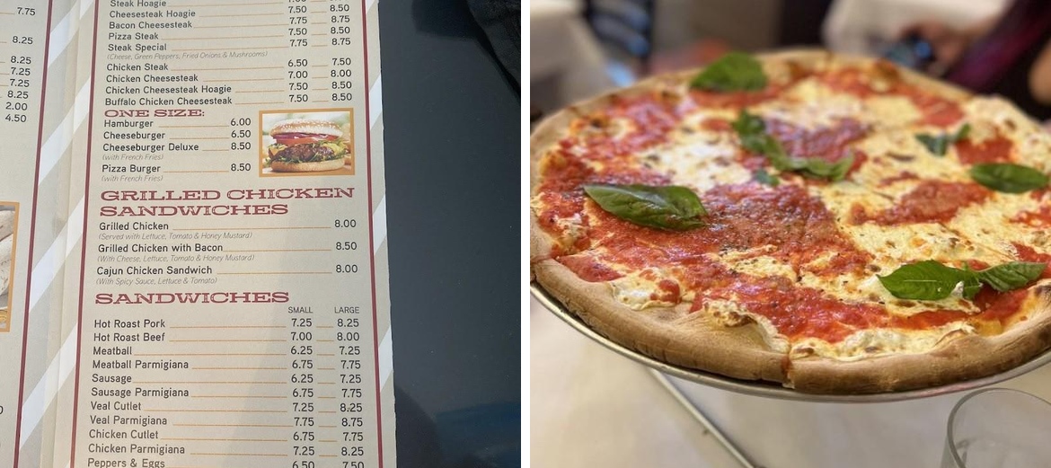 Angelo's Pizza Menu